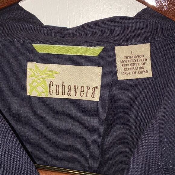 Cubavera Hawaii style Breast Cancer ribbon shirt L - Picture 3 of 5